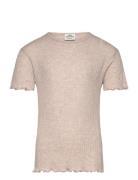 Pointella Trixina Tee Tops T-shirts Short-sleeved Beige Mads Nørgaard