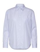 Rel Striped Poplin Shirt Tops Shirts Long-sleeved Blue GANT