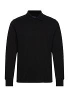 D1. Tonal Stripe Ls Rugger Tops Polos Long-sleeved Black GANT