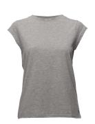 Cc Heart Basic T-Shirt Tops T-shirts & Tops Short-sleeved Grey Coster ...