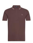 Twin Tipped Fp Shirt Tops Polos Short-sleeved Brown Fred Perry