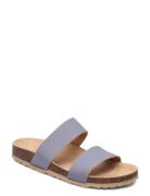 Biabetricia Twin Strap Sandal Platta Sandaler Blue Bianco