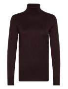 Astrid Roll Neck Tops Knitwear Turtleneck Brown Kaffe