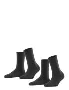 Basic Pure So 2P Lingerie Socks Regular Socks Grey Esprit Socks