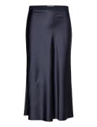 Hana Satin Skirt Designers Knee-length & Midi Blue Ahlvar Gallery