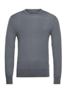 Mode Merino Crew Tops Knitwear Round Necks Blue AllSaints