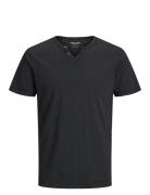 Jack & J S Jjesplit Neck Tee Ss Noos Svart