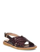 Sandals - Flat - Open Toe - Op Platta Sandaler Brown ANGULUS