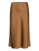 Yaspastella Hw Midi Skirt - Noos Knälång Kjol Brown YAS