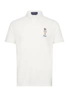 Custom Slim Fit Polo Bear Polo Shirt Tops Polos Short-sleeved White Po...