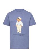 Ralph Lauren Kids Polo Bear Cotton Jersey Tee Blå