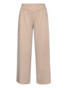 Ihkate Sus Wide Pa Bottoms Trousers Wide Leg Beige ICHI