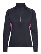 Lds Pines Halfzip Fleece Sport T-shirts & Tops Long-sleeved Black Abac...