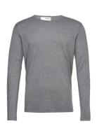 Slhrome Ls Knit Crew Neck Noos Tops Knitwear Round Necks Grey Selected...