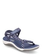 Womens Reggae Cup Sandal Platta Sandaler Blue Skechers