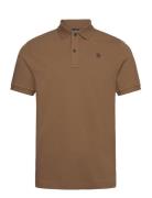 Dunda Slim Polo S\S Tops Polos Short-sleeved Brown G-Star RAW