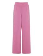 Ihkate Sus Long Wide Pa2 Bottoms Trousers Wide Leg Pink ICHI