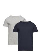Nkmt-Shirt Slim 2P Noos Tops T-shirts Short-sleeved Navy Name It