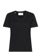 Slfessential Ss V-Neck Tee Tops T-shirts & Tops Short-sleeved Black Se...