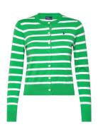 Striped Cotton-Blend Cardigan Tops Knitwear Cardigans Green Polo Ralph...
