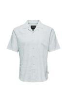 Onscaiden Ss Solid Resort Linen Noos Tops Shirts Short-sleeved Blue ON...