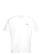 Crew T-Shirt Tops T-shirts Short-sleeved White Les Deux