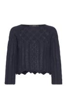 Vero Moda Vmginger 3/4 Boatneck Pullover Ga Marinblå