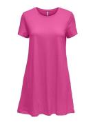 Onlmay S/S Pocket Dress Box Jrs Kort Klänning Pink ONLY