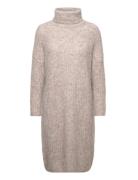 Cubrava Rollneck Dress Knälång Klänning Beige Culture