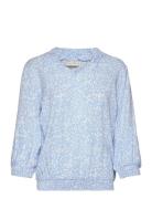 Fqadney-Blouse Tops Blouses Long-sleeved Blue FREE/QUENT