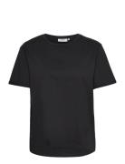 Mschterina Organic Tee Tops T-shirts & Tops Short-sleeved Black MSCH C...