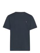 Regular Fit Badge T-Shirt - Gots/Ve Tops T-shirts Short-sleeved Navy K...