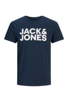 Jack & J S Jjecorp Logo Tee Ss O-Neck Noos Marinblå