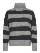 Objminna L/S Rollneck Knit Pullover Noos Tops Knitwear Turtleneck Grey...
