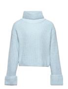 Lindex Knitted Sweater Polo Blå