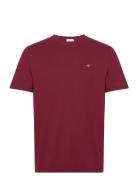 GANT Reg Shield Ss T-Shirt Burgundy