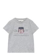 Archive Shield Ss T-Shirt Tops T-shirts Short-sleeved Grey GANT