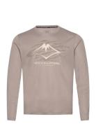 Fujitrail Logo Ls Top Sport T-shirts Long-sleeved Beige Asics