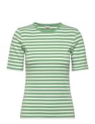 Slim Striped 1X1 Ribbed Ss T-Shirt Tops T-shirts & Tops Short-sleeved ...