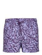 Borg Print Swim Shorts Badshorts Purple Björn Borg