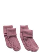 Baby Rib Sock W. Abs Sockor Strumpor Pink Minymo
