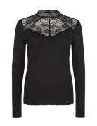 Sc-Ryan Tops Blouses Long-sleeved Black Soyaconcept