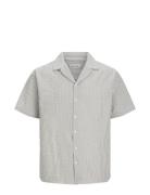 Jack & J S Jjaydan Seersucker Resort Shirt Ss Vit