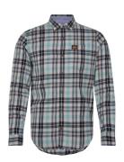 L/S Cotton Lumberjack Shirt Tops Shirts Casual Blue Superdry
