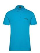 Paule Sport Polos Short-sleeved Blue BOSS