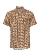 Shirt Tops Shirts Short-sleeved Brown Blend