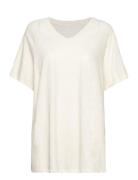 Favourite Tee Tops T-shirts & Tops Short-sleeved White Moshi Moshi Min...