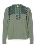 Domna Top Tops Blouses Long-sleeved Green ODD MOLLY