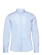 Calvin Klein Poplin Stretch Slim Shirt Blå