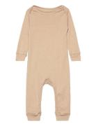 Melange Full Body Romper Långärmad Bodysuit Beige Copenhagen Colors